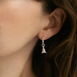 Bluebell Wildflower Hoop Earrings