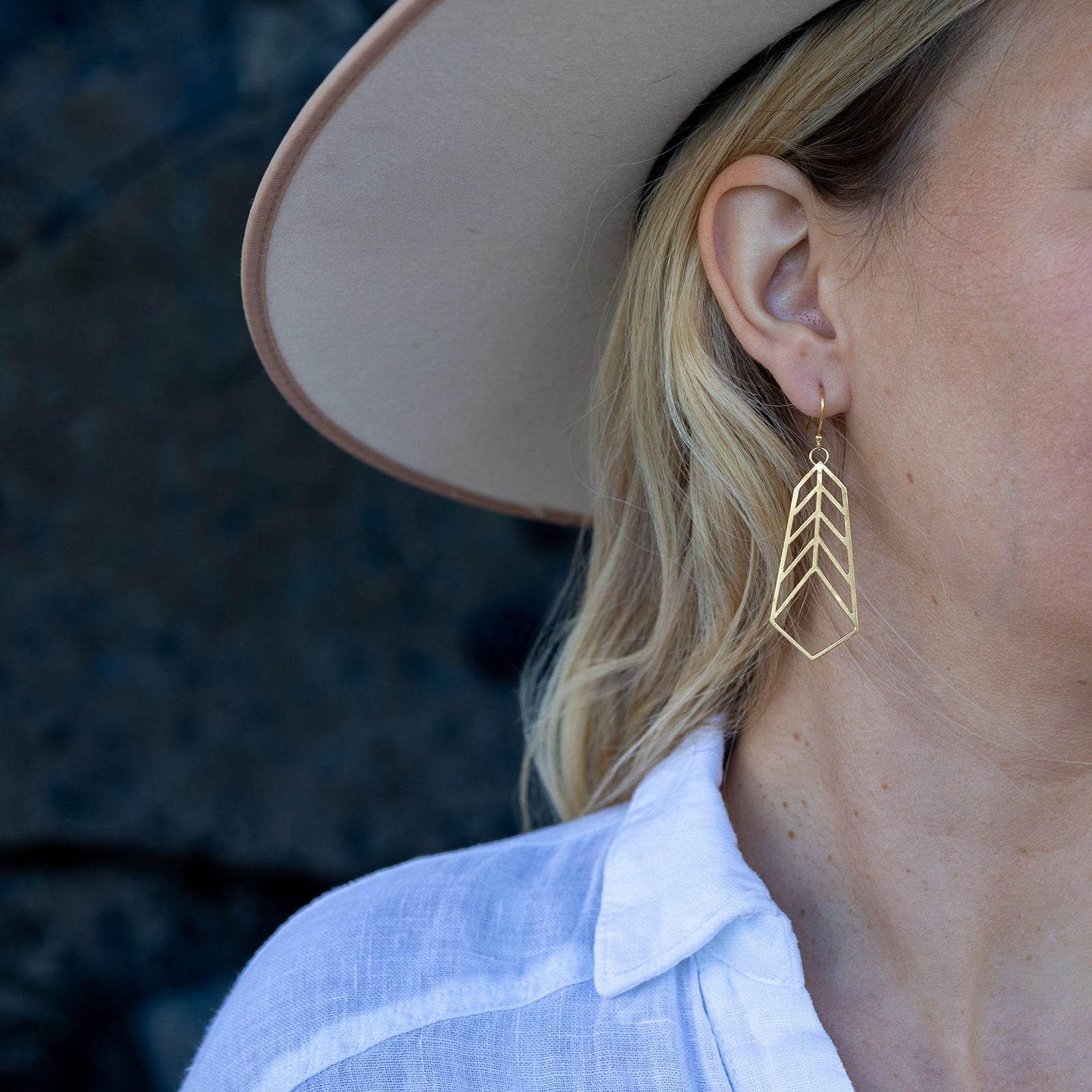 Chevron huggie earrings deals