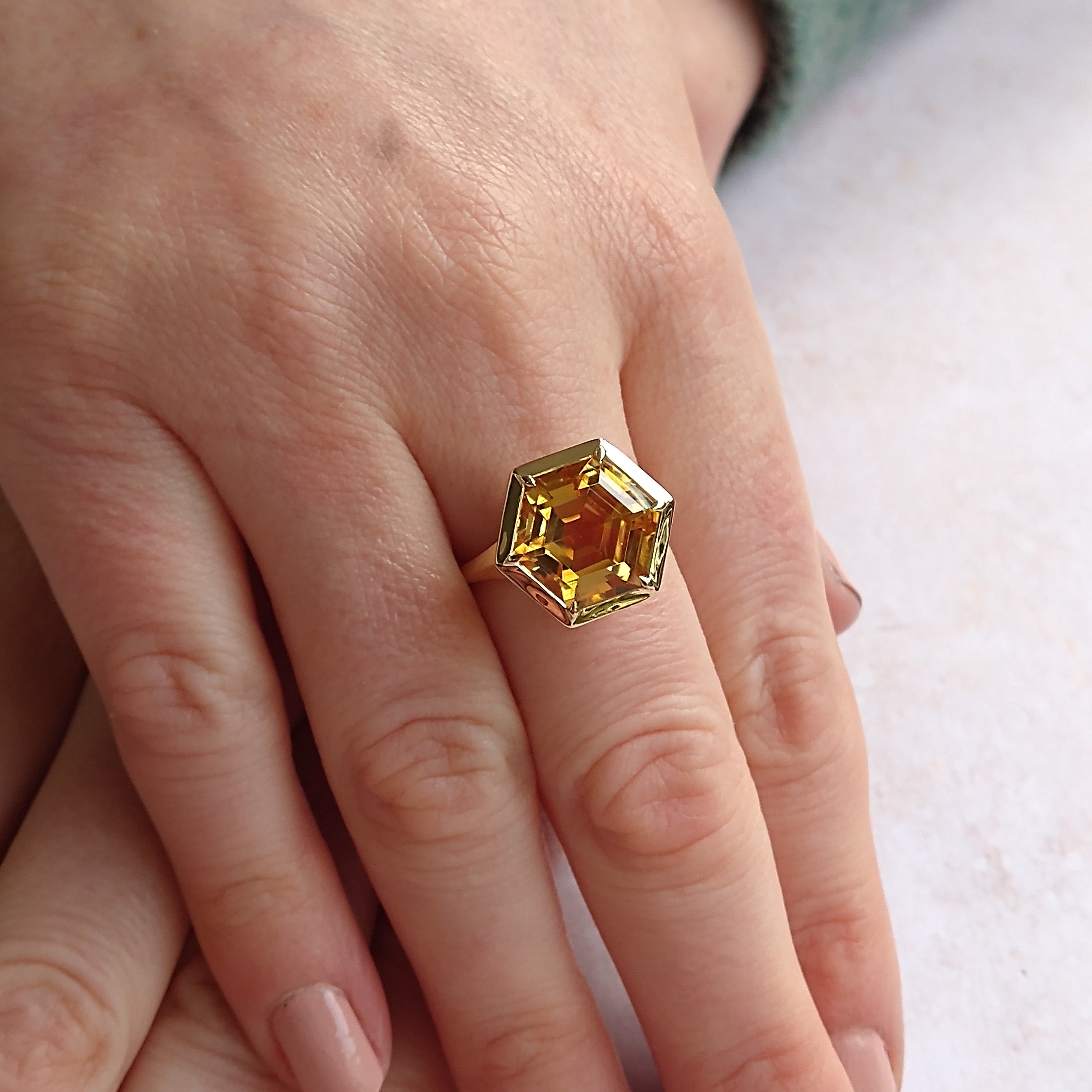 Citrine Topaz Cocktail Ring Commission