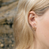 Gold Sea Blossom Stud Earrings