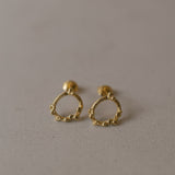 Gold Sea Blossom Stud Earrings