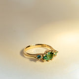 Entwine Trilogy Ring in Tourmaline & 9ct Yellow Gold