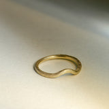 Entwine Claw Set Ring with Pale Blue-Green Tourmaline & Matching Band in 9ct Yellow Gold