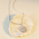 Sea Blossom Round Necklace | Sterling Silver & Gold Vermeil