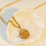 Sea Blossom Round Necklace | Sterling Silver & Gold Vermeil