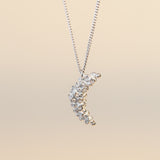 Seablossom Cresent Moon Necklace | Sterling Silver & Gold Vermeil