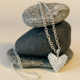 Seablossom Large Heart Necklace | Sterling Silver & Gold Vermeil