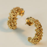 Seablossom Hoop Earrings| Sterling Silver & Gold Vermeil