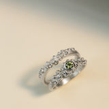 Seablossom Green Sapphire Ring