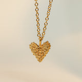 Seablossom Large Heart Necklace | Sterling Silver & Gold Vermeil