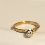 Diamond Flower Cup Ring