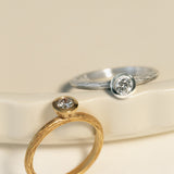Diamond Flower Cup Ring