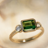 Tourmaline and Diamond Ring
