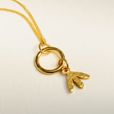 St Ives Hammered Three Petal Necklace