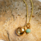 St Ives Pebble Refined Necklace with Amazonite Bead