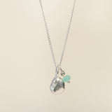 St Ives Pebble Refined Necklace with Amazonite Bead