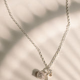 Soweni Bud Diamond Necklace - Sterling Silver with Solid Gold