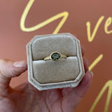9ct Gold Green Amethyst Ring - Size N½