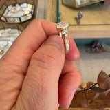 Entwine Still Oval Trilogy Ring 9ct Yellow Gold with Laboratory Diamonds