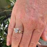 Entwine Still Oval Trilogy Ring 9ct Yellow Gold with Laboratory Diamonds