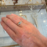 Entwine Still Trilogy Sapphire & Diamond Ring in Textured 9ct Yellow Gold
