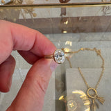 Solitaire Entwine Still - Textured Oval Diamond Ring in 9ct Yellow Gold