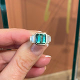 9ct Gold Tourmaline Ring - Size J