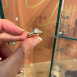 9ct Gold Moissanite Ring - Size N½