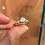 9ct Gold Moissanite Ring - Size N½