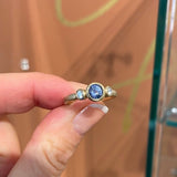 9ct Yellow Gold Sapphire and Diamond Ring