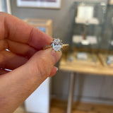 Entwine Claw Set Ring with Oval  Diamond