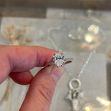 Entwine Claw Set Ring with Oval  Diamond - White Gold