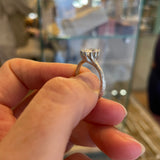 Entwine Claw Set Ring with Oval  Diamond - White Gold