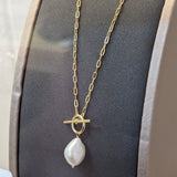 Pearl Necklace on gold chain