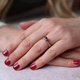 14ct Rose Gold Montana Sapphire Ring