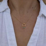 Chrysoprase Circle Necklace