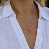 Chrysoprase Circle Necklace