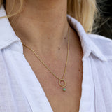 Chrysoprase Circle Necklace