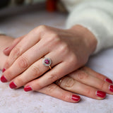 Ruby Cluster Engagement Ring