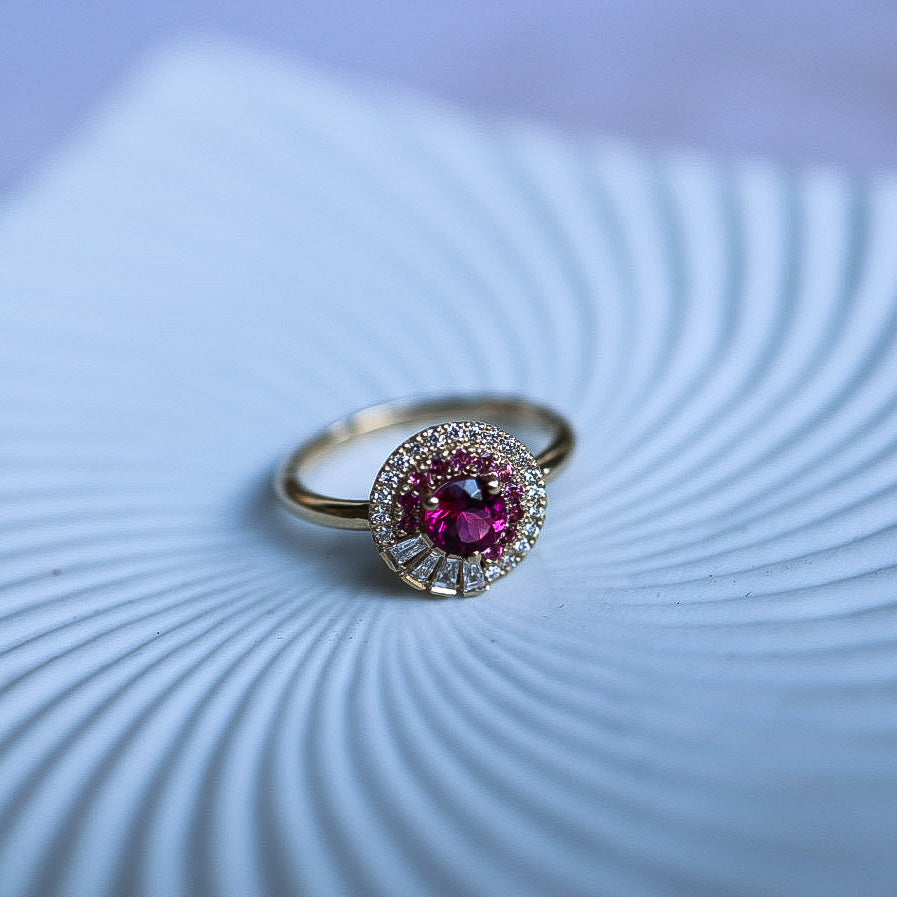 Cluster Engagement Ring
